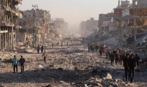 Ciudad de Gaza destruída.