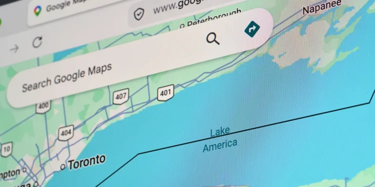 Google Maps cambia el nombre del Lago Ontario a “Lago América” en Estados Unidos